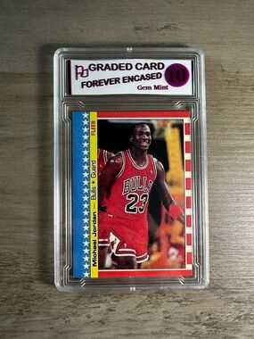 Michael Jordan 1986 Fleer Rookie #2 Novelty Basketball Sticker. Gem Mint 10.